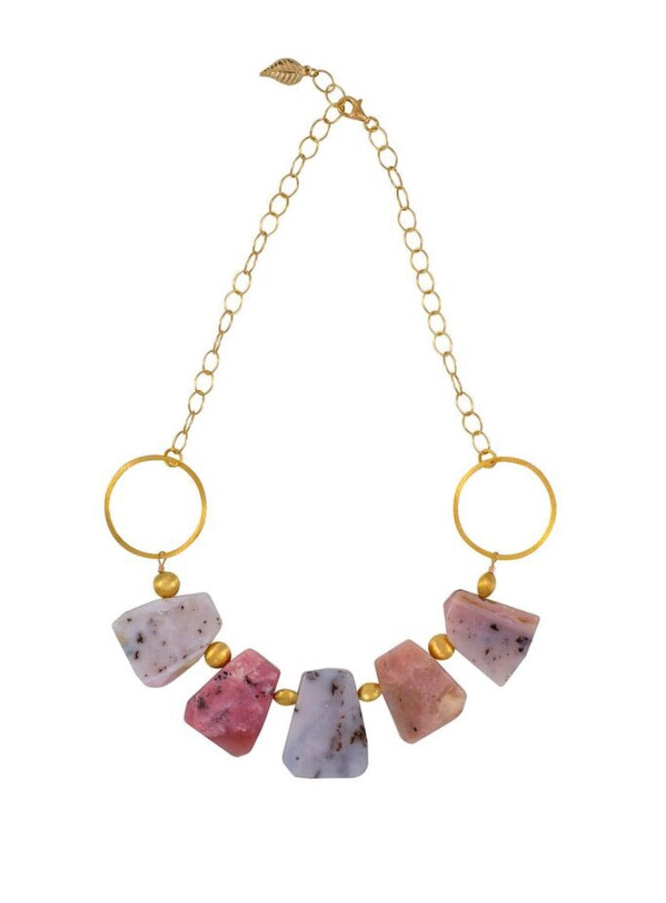 Peruvian Pink Opal Statement Necklace